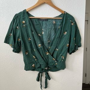 Abercrombie Cropped Wrap Top
